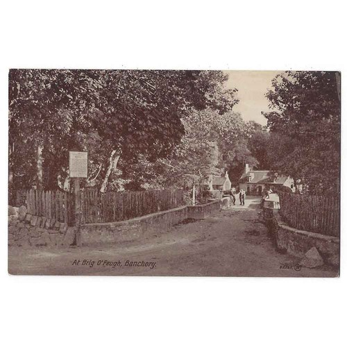 BANCHORY Blick auf Brig O Feugh, RP Postkarte von Valentine, unbenutzt