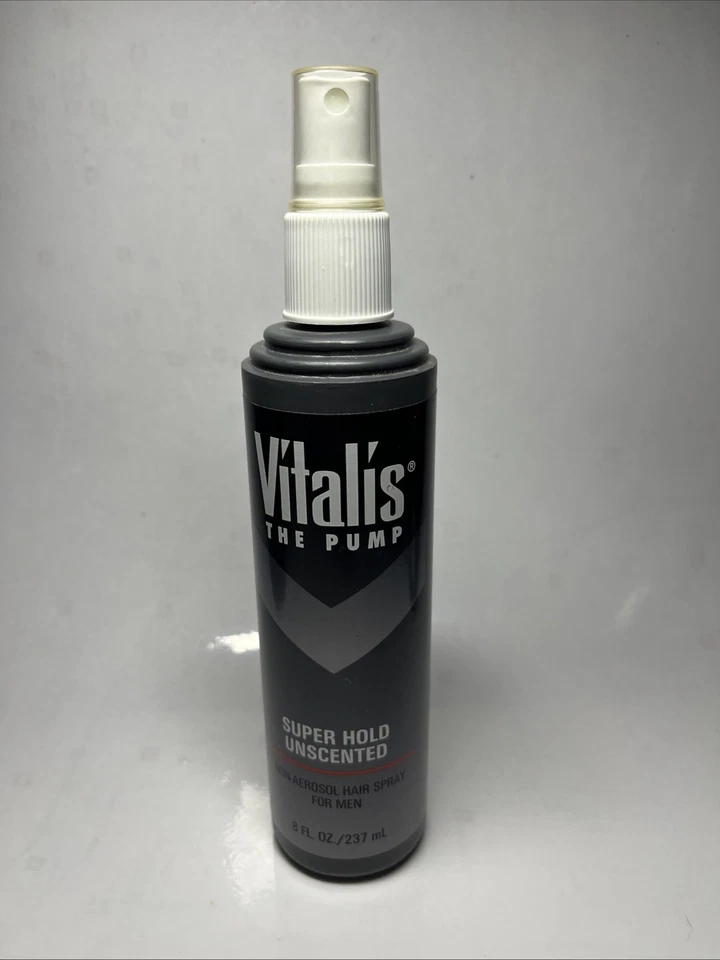 Spray para el cabello Vitalis Super Hold para hombres The Pump sin aerosol 8 oz sin perfume de colección Foto 2 de 3