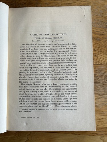 INTERESTING COLLECTION OF CHEMICAL REVIEWS - Vol 1, 11, 1V, V,V1, and X1X. 1929 - Picture 4 of 24