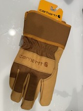 Carhartt Insulated Duck Synthetic Leather Safety Cuff Work Gloves Large