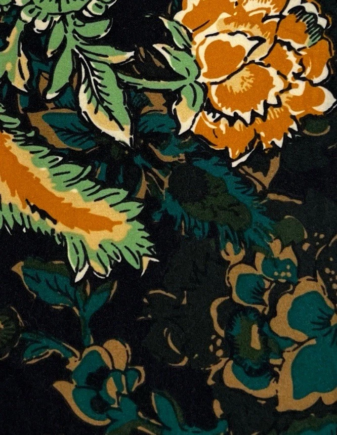 Леггинсы LuLaRoe OS один размер трудно найти черный зеленый золотой цветок абстрактный лилия роза мягкий - Изображение 3 из 4