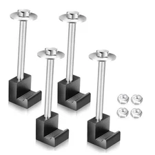 Upgraded Truck Tool Box Mounting Kit Comes With Fastening Nuts - Aluminum Black