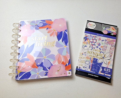 Happy Planner SELF-CARE (Set of 2) Planner & Sticker Book 635 pcs NEW