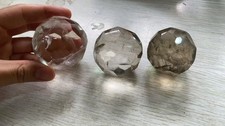 3pcs 50mm 60mm Natural clear crystal facet crystal ball