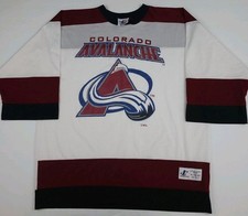 Vintage 90s Colorado Avalanche Logo Athletic Mesh Jersey Vtg USA Made Hockey XL