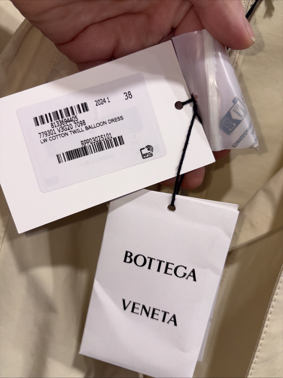 New BOTTEGA VENETA BALLOON SHAPE COTTON TWILL DRESS Size 38 $3035 thumbnail 9