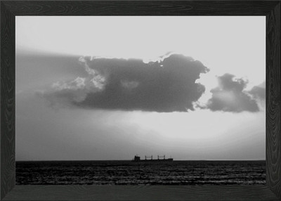 Abend Wolken über Meer Gerahmtes Wandbild Poster Leinwanddruck Bild