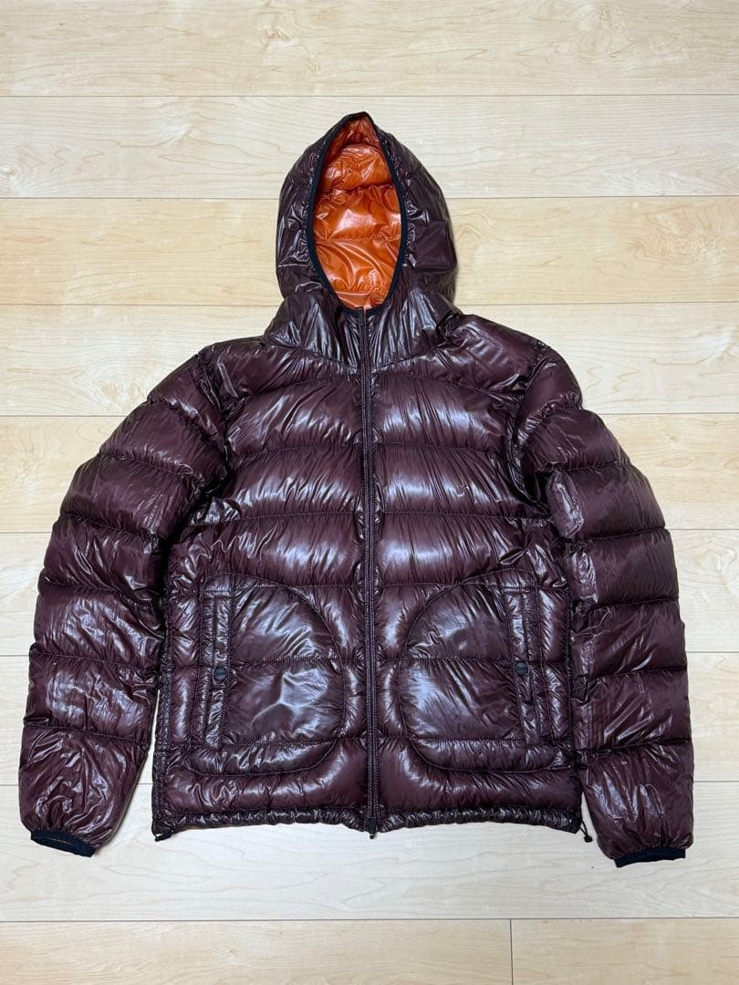 HERNO Reversible Down Jacket Orange Burgundy Hood… - image 3
