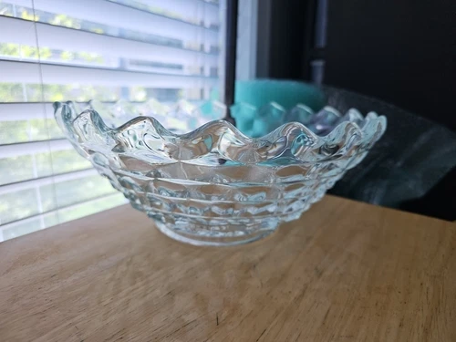  Vintage Fostoria American Clear 10" Round Serving Bowl