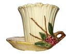 VTG MID CENTURY McCOY CORNUCOPIA Planter/BIRD FEEDER " 5.25 IN X 4.5 IN