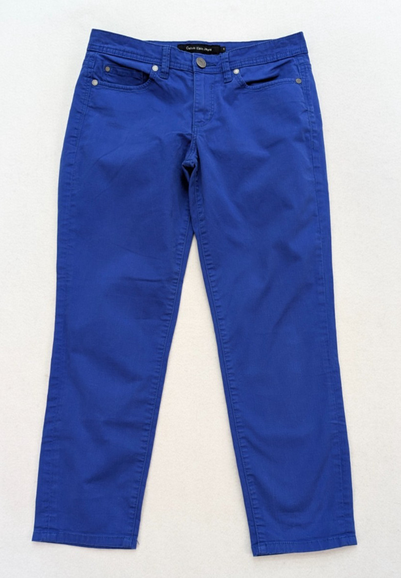 Size 6 Skinny Crop Royal Blue Cropped Stretch Colorful