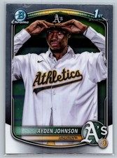 2025 Bowman Chrome Ayden Johnson #BCP-197 1st Bowman Prospects LV Athletics MLB