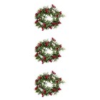 3pcs Christmas Rattan Garland Red Berry DIY Garland Wreath Home Hanging Ornament