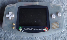 Nintendo Game Boy Advance Clear Console Tested Working Yellowing GBA