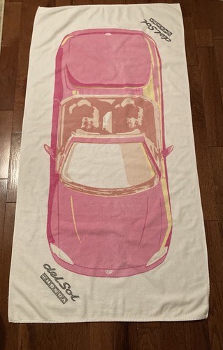 ORIGINAL Vintage RARE Honda Pink del Sol Collectible Towel Cotton International