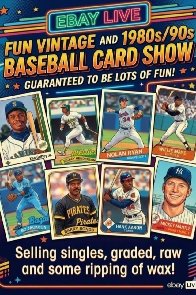⚾Vintage + Junk Wax Baseball Card Show 6.22 👨And some Ripping - Fun Fun!🤩