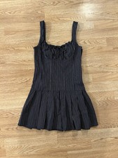 BDG Urban Outfitters Striped Navy White Cotton Mini Sundress Sleeveless S-P