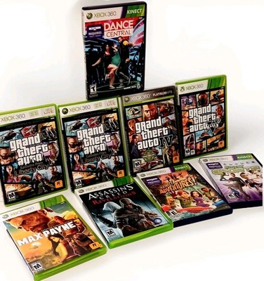 Xbox 360 Microsoft Game Lot Of 9 Grand Theft Assassins Max Payne 3 SEE READ