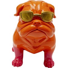 Deko Figur Deko Objekt Hunde Motiv Polyresin Figur Orange Kare Design