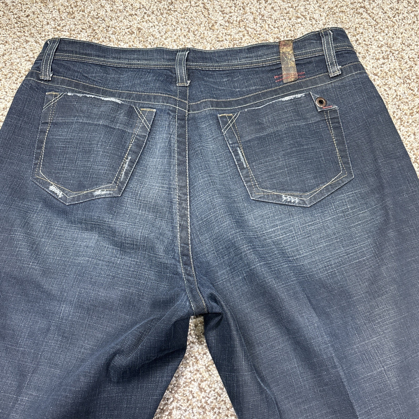 Vintage Z Cavaricci Women’s Size 14 Dark Blue Stretch Denim Jeans Fits 35 X 25 - View 15