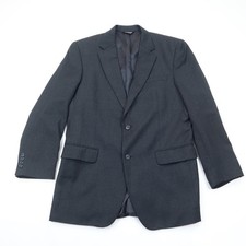 Jos A Bank Blazer Mens 42L Charcoal Gray 100 Wool Two Button Sport Coat