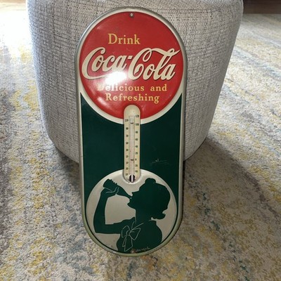 1939 ROBERTSON DRINK COCA COLA ADVERTISING THERMOMETER