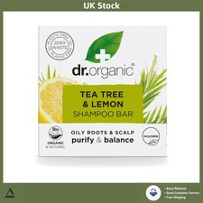 Purifying Tea Tree Lemon Shampoo Bar Clarifying Oily Scalp 75g Plastic Free