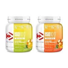 DYMATIZE 2er-Pack ISO 100 Hydrolyzed Clear Whey Protein Ice Tea Lemon & Peach