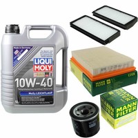 Mann Inspektionspaket 5L Liqui Moly 10W-40 FüR Mazda Demio 1.3 16V 1.5