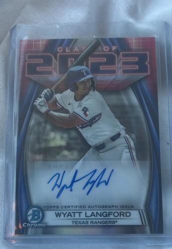 Wyatt Langford [Gold] #23A-WL 2023 Bowman Draft Class of Autographs card