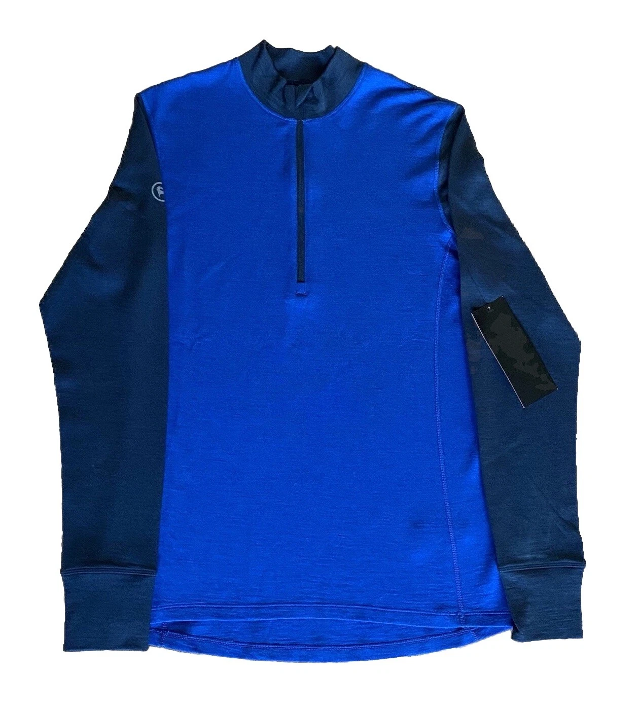 Backcountry Spruces Merino Wool 1/4 Zip Base Layer Top Sweater Men’s Medium Blue