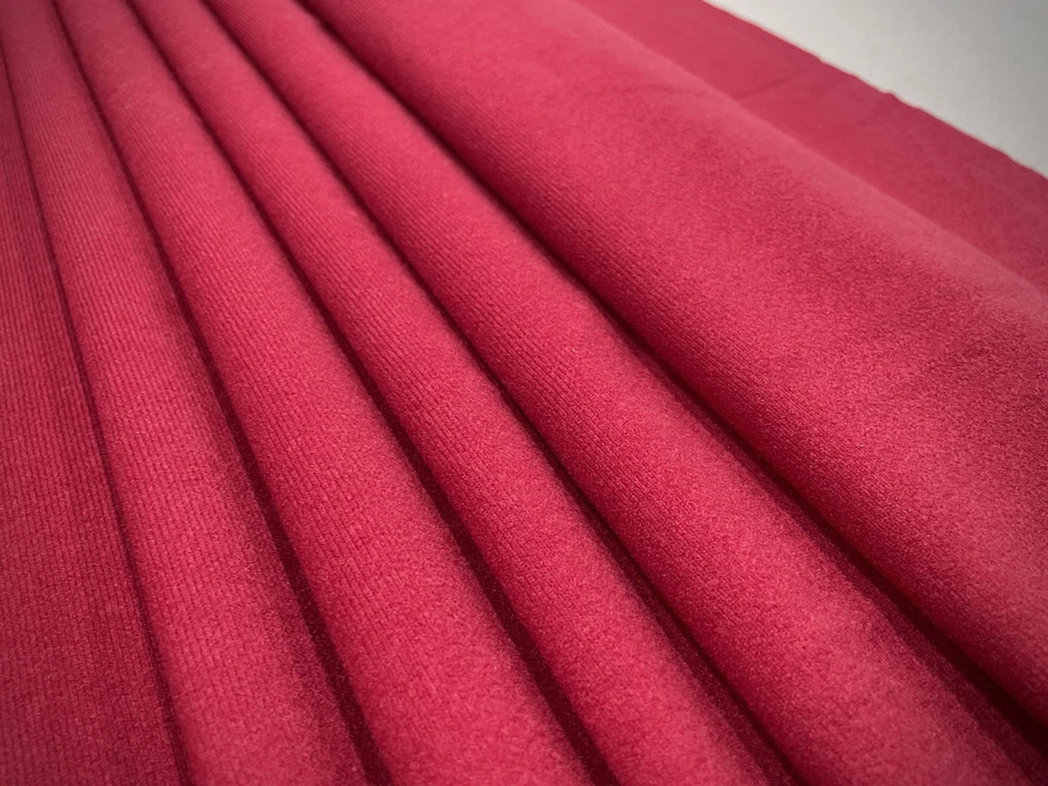 Red Fire Treated Quality Woven Plain Fabrics For Upholstery Curtains Per Metre - Image 4 of 4
