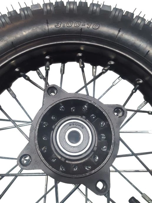 Hinterrad 3.00-10 Speichen Felge Reifen Schlauch Dirt Bike DirtBike Crossreifen - Bild 4 von 4