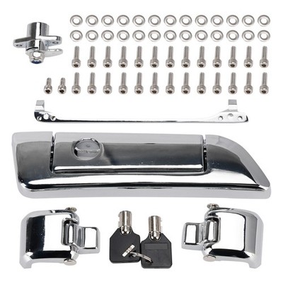 Topcase Scharnier-Set Verschluss silber für Touring Tour Pack 2014-2023