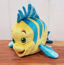 Disney Parks The Little Mermaid Friend Plush Flounder Fish 9" Stuffed Animal