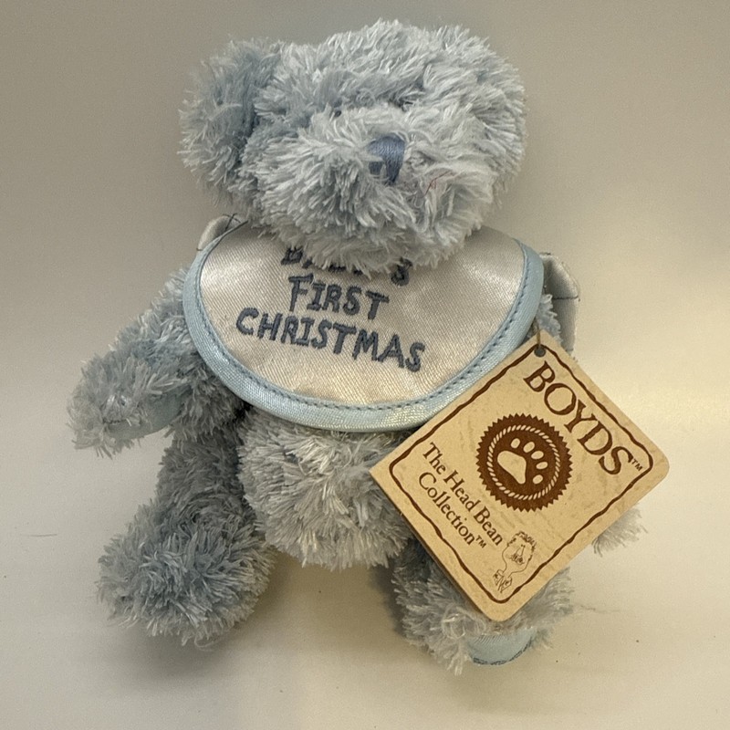 2004 The Boyd's Collection Baby Blue Teddy Bear Baby’s First Christmas Rare
