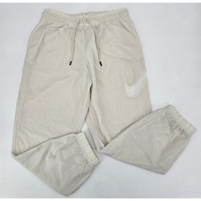 Nike Sportswear Jogger Pants Women’s Medium Cream Swoosh Logo Athleisure