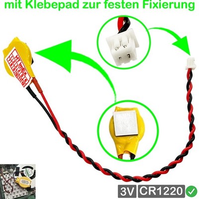10cm kabel|CR1220 Bios CMOS Batterie Knopfzelle Stecker für MSI Katana GF76 11SC