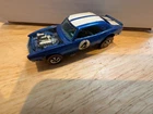 Vintage 1969 Mattel Hot Wheels Redliner "Heavy Chevy" #4 Blue & White-Hong Kong