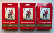 LOT 3 Canon Photo Paper Plus Glossy II PP-301 4x6 100 Packs Germany Retail NEW