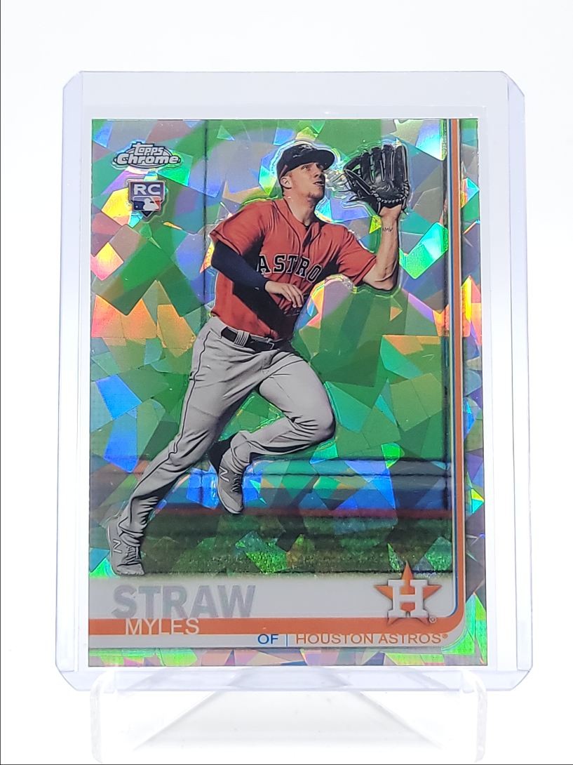MYLES STRAW 2019 TOPPS CHROME SAPPHIRE ROOKIE REFRACTOR ASTROS RC Q3996