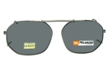 Round Square Shape Polarized Clip-on Sunglasses