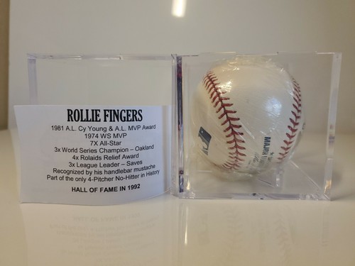 Padres de béisbol autografiados por Rollie Fingers Certificado de Autenticidad (Cy Young and AL MVP), A's - Imagen 2 de 4