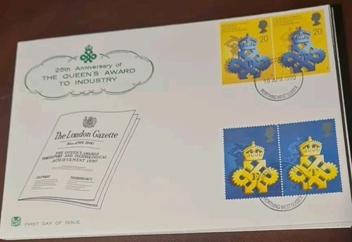 GB-1990-"25th Anniversary of Industry Awards"Stuart UNADDRESSED First Day Cover