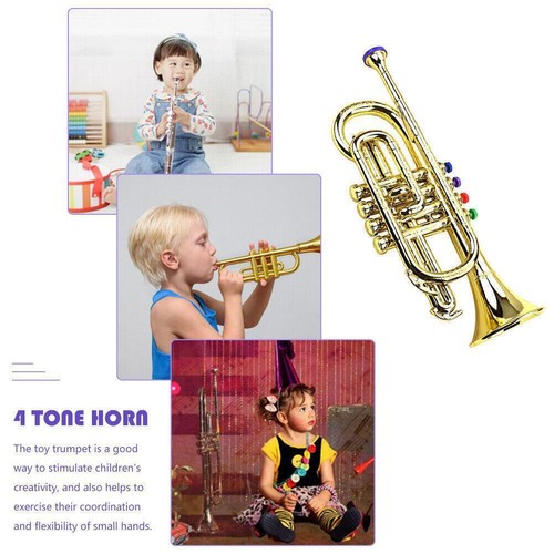 Professional Trumpet with 4 Colored Keys ABS Trumpet Child For Children Toy Y2O9 - Picture 12 of 13