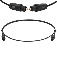 3FT TOSLINK Fiber Optic Optical Digital Audio Cable SPDIF Sound Bar Cord Gold 