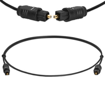 3FT TOSLINK Fiber Optic Optical Digital Audio Cable SPDIF Sound Bar Cord Gold 