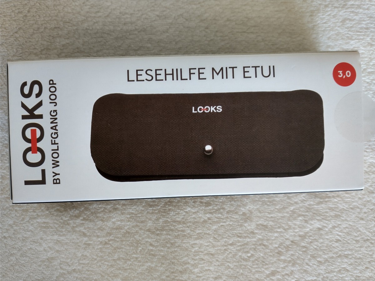 LESEBRILLE LOOKS BY WOLFGANG JOOP LESEHILFE MIT ETUI 3,0 NEU