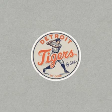 Vintage Detroit Tigers by Cobb Baseball Sticker - Retro Sports Memorabilia #3898