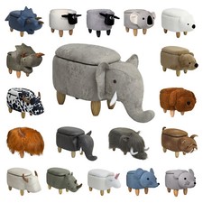 SVITA ANIMAL STORAGE Kinderhocker Hocker Stauraum gepolstert Tier Motiv